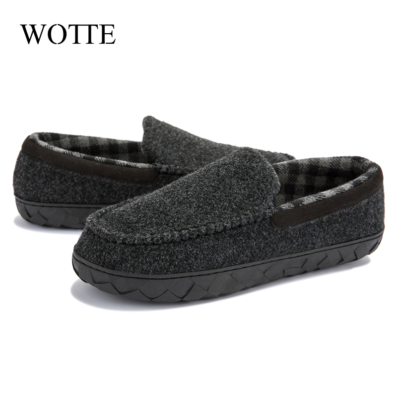 Insole Memory Foam - Men Cotton Slippers Microsuede Moccasins Shoes