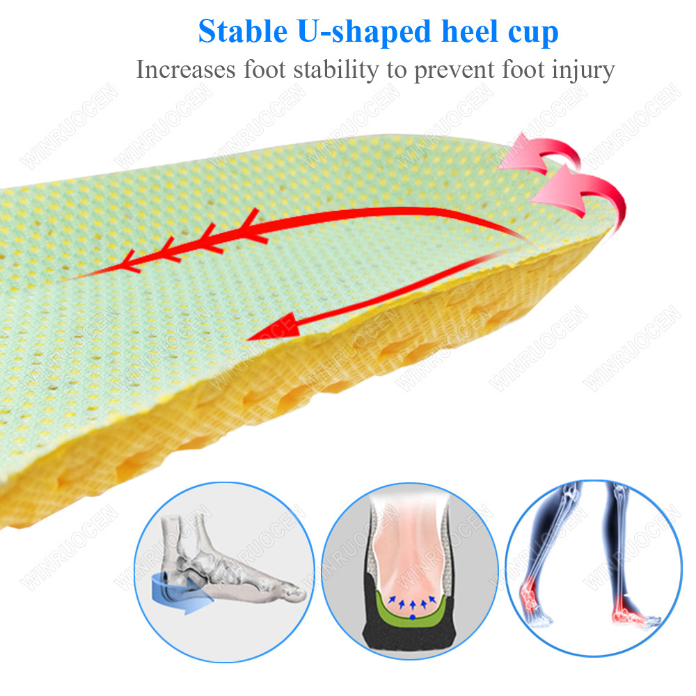 WINRUOCEN 1/2 Pairs Unisex Bre - Insole Memory Foam ulasan dan harga