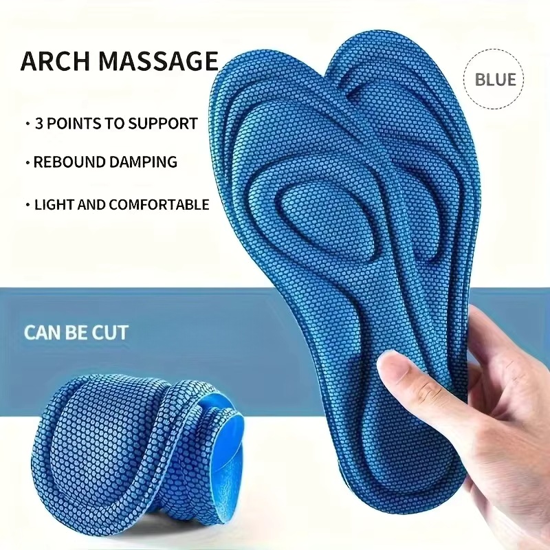 4 PCS  Sports Massage Insole M - Insole Memory Foam ulasan dan harga