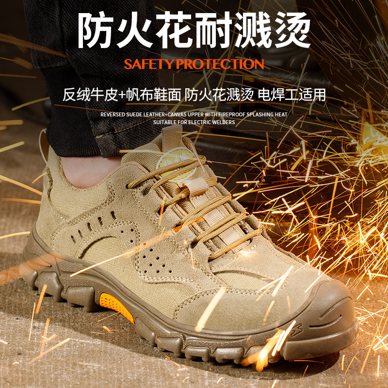 Labor protection shoes anti sm - Sneaker Leather Care ulasan dan harga