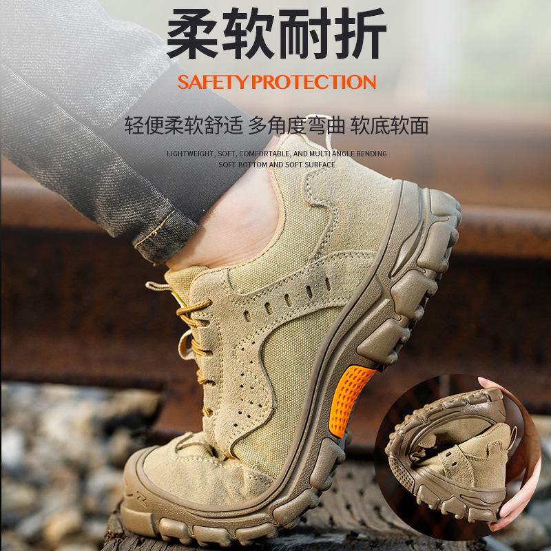 Labor protection shoes anti sm - Sneaker Leather Care ulasan dan harga