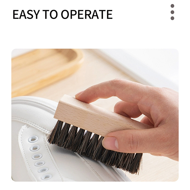 Useful Wood Handle Shoe Brush  - Sneaker Care ulasan dan harga