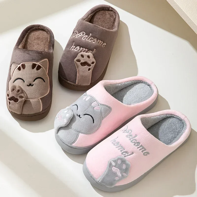 Home Fluffy Cat Slippers Women - Sneaker Care Set ulasan dan harga