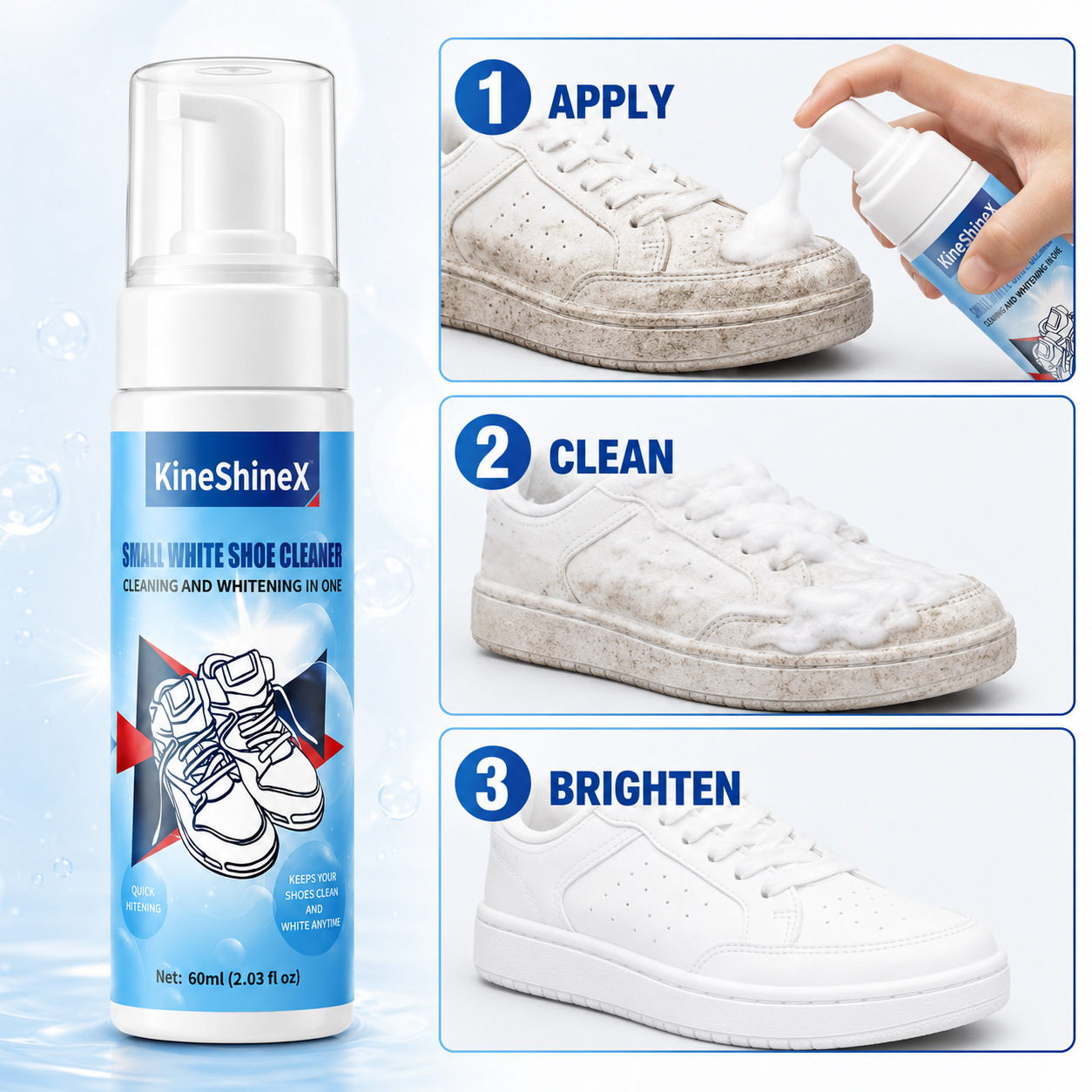 Gihen Shoe Cleaner Kits Water- - Sneaker Care Foam ulasan dan harga