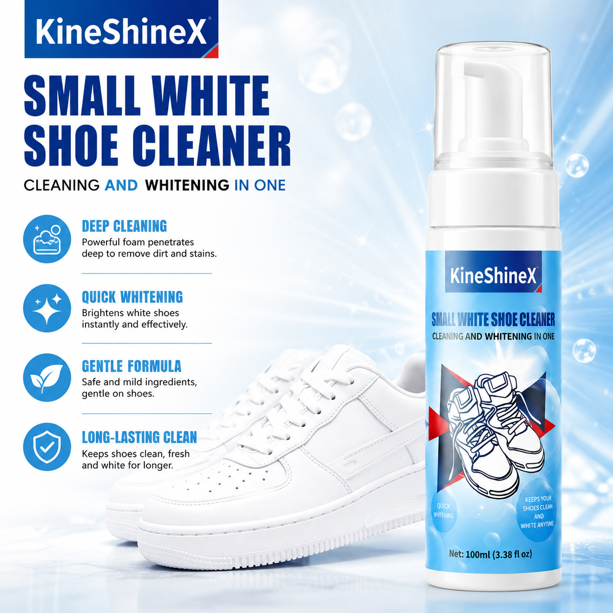 Gihen Shoe Cleaner Kits Water- - Sneaker Care Foam ulasan dan harga